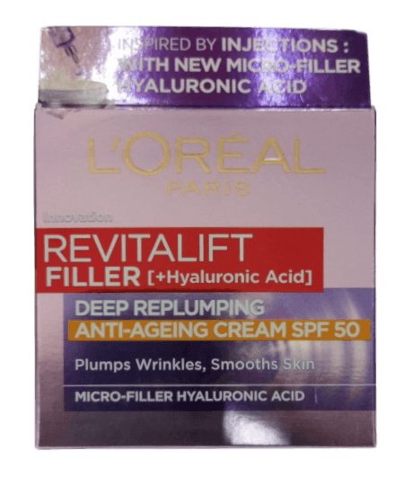 LOREAL REVITALIFT FILLER DEEP REPLUMPING ANTI-AGING SPF 50