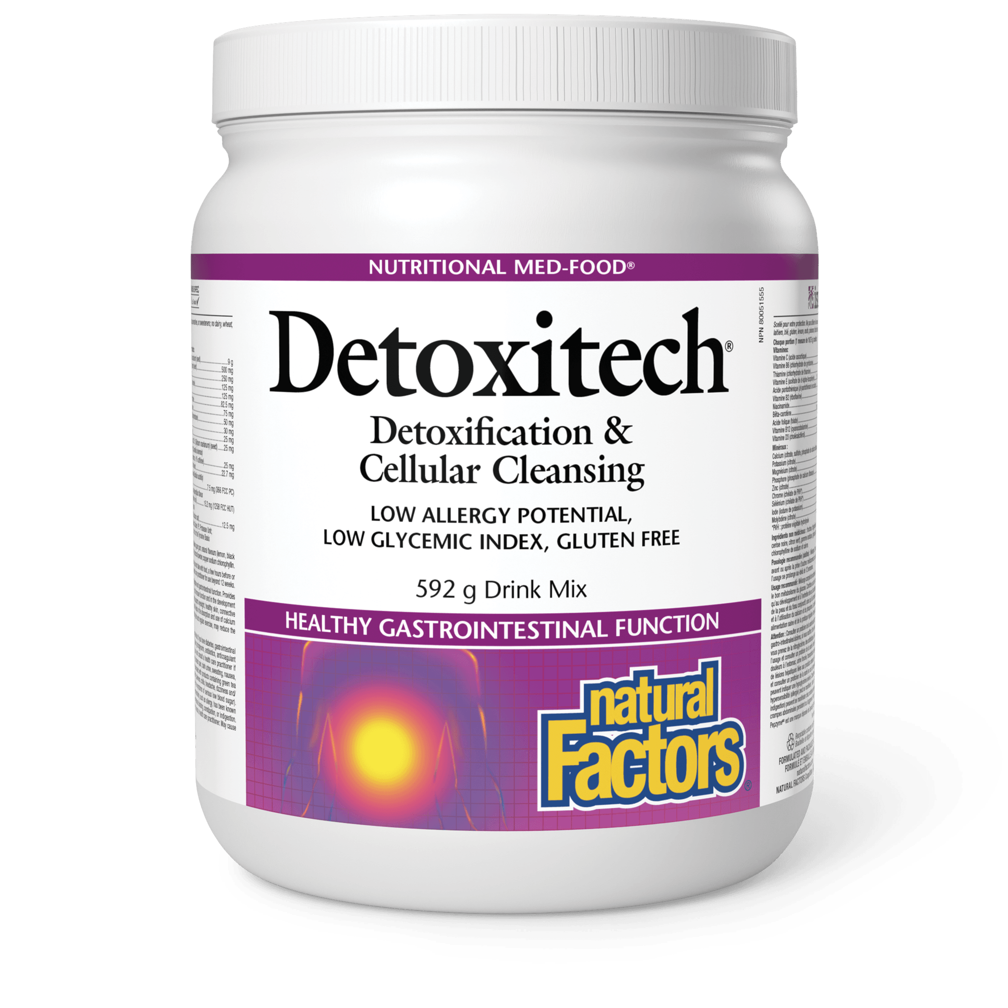 NATURAL FACTORS DETOXITECH 592Gms DRINK MIX