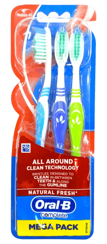 ORAL B COMPLETE CLEAN TOOTHBRUSH 3'S