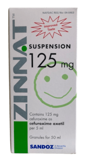 ZINNAT 125MG 50ML SYRUP