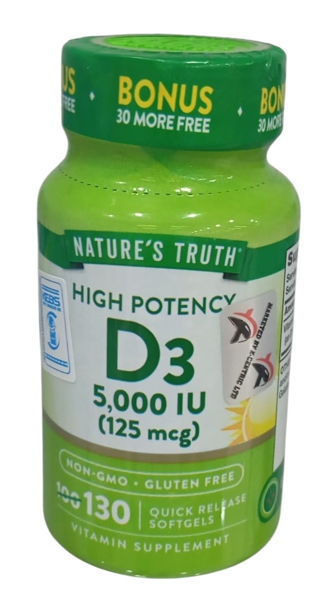 NATURES TRUTH VITAMIN D3 5000IU 130S