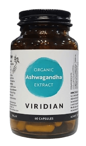 VIRIDIAN ORGANIC ASHWAGANDHA VEGAN CAPSULES 60'S