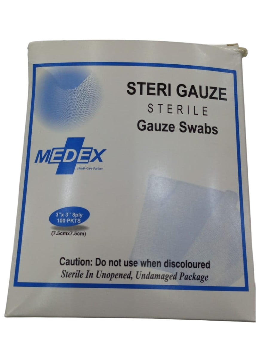 GAUZE SWABS 3*3 NON STERILE 100S