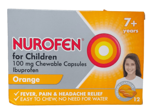 NEUROFEN FOR CHILDREN 100MG(CHEWABLE CAPS ORANGE 12S