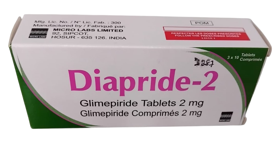 DIAPRIDE 2MG TABLET 30'S