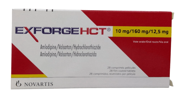 EXFORGE HCT 10MG/160MG/12.5MG TABLETS 28'S