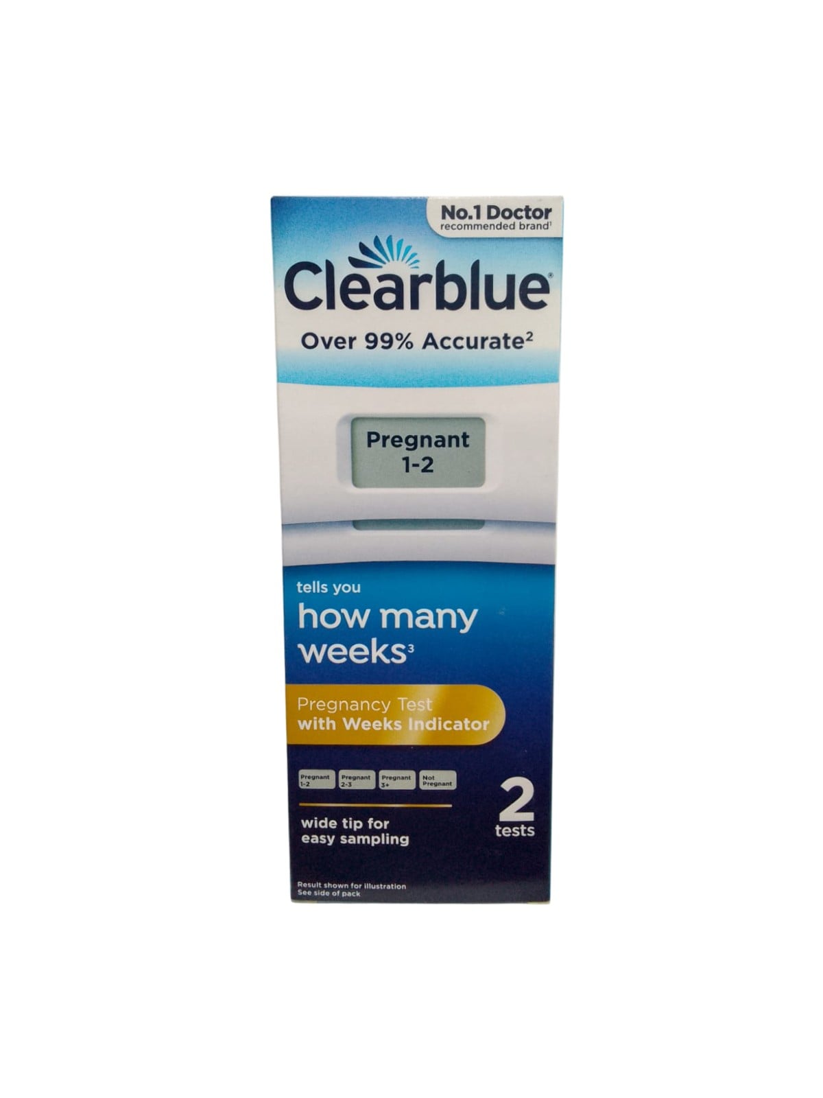 CLEARBLUE TELL YOU HOW MANY WEEKS TESTS 2'S