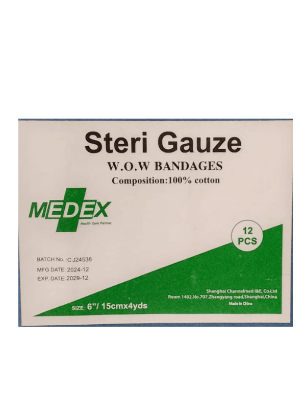 GAUZE BANDAGES15CM*4YDS 12 ROLLS