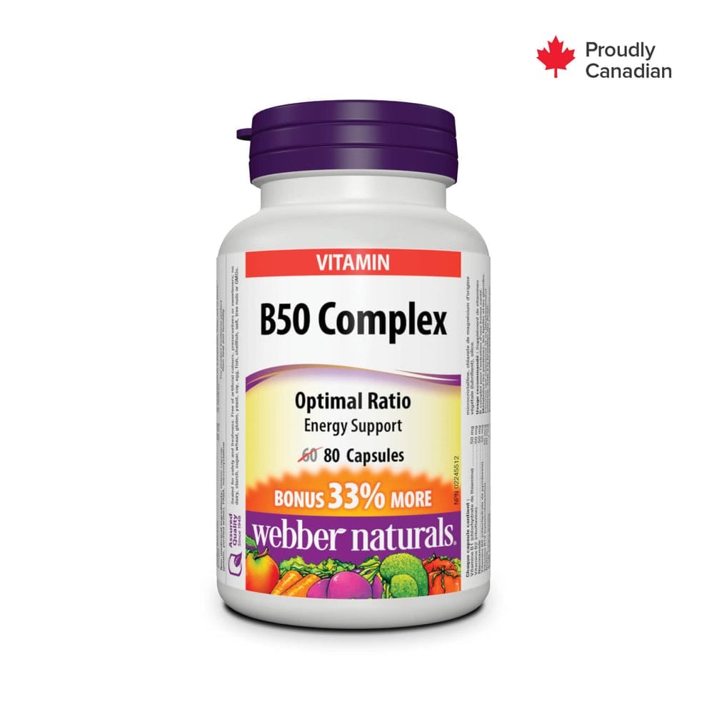 WEBBER NATURALS B50 COMPLEX 80 CAPSULES