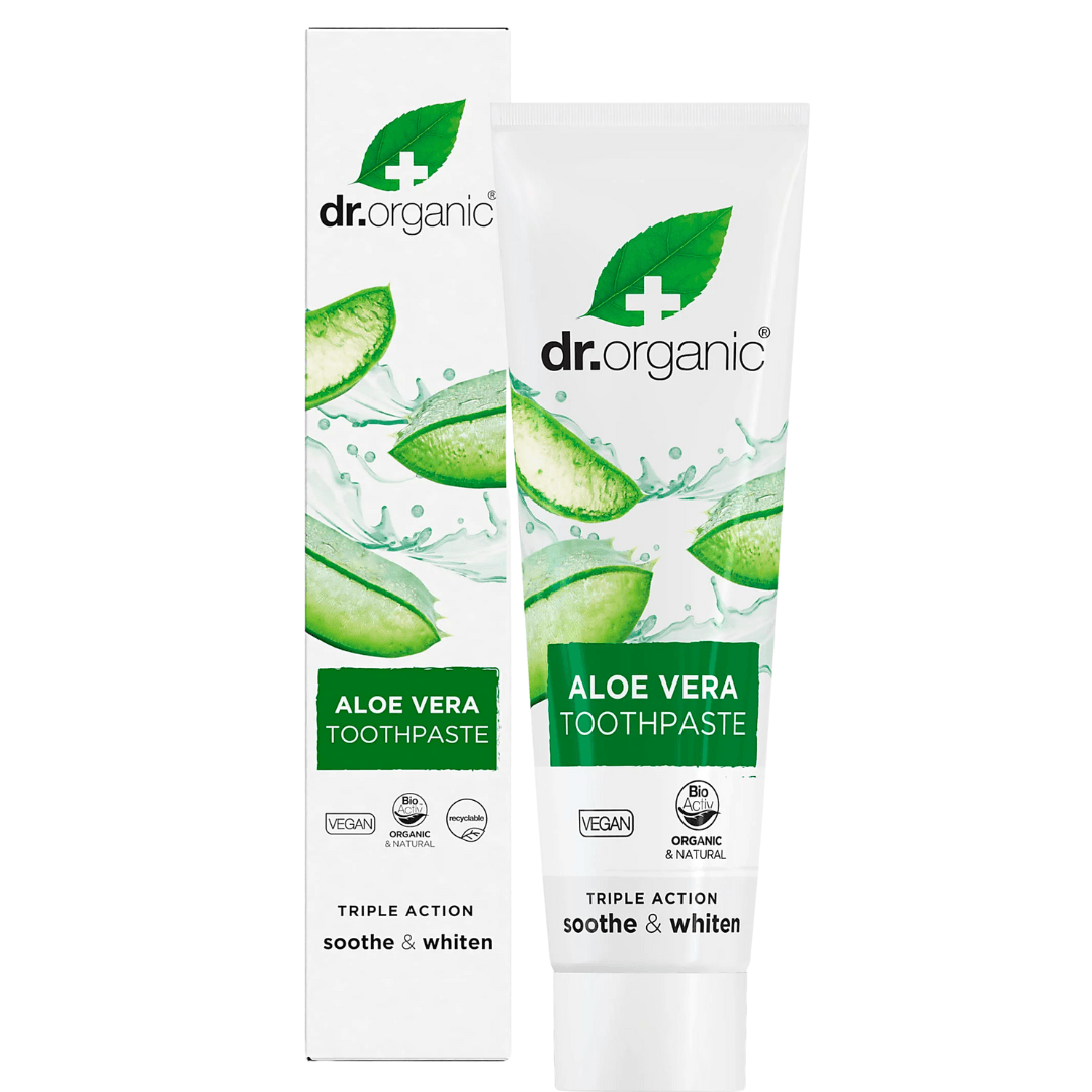 DR ORGANIC ALOE VERA SOOTH & WHITEN TOOTHPASTE 100ML