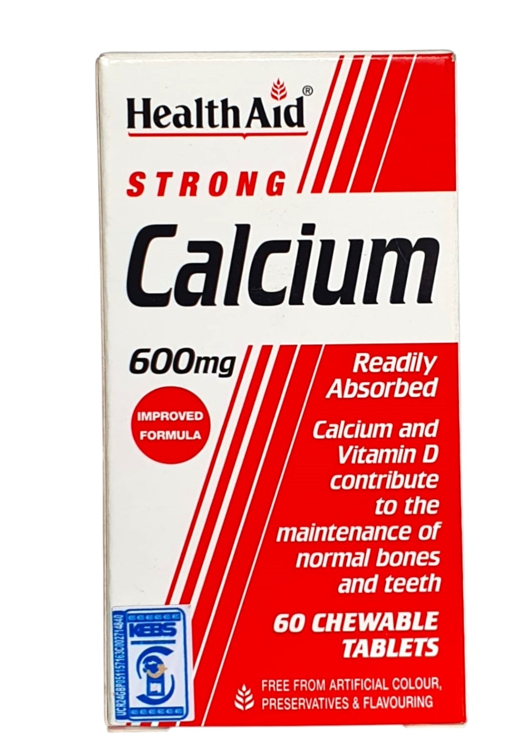 HEALTHAID CALCIUM 600MG CHEWABLE TABLET 60'S