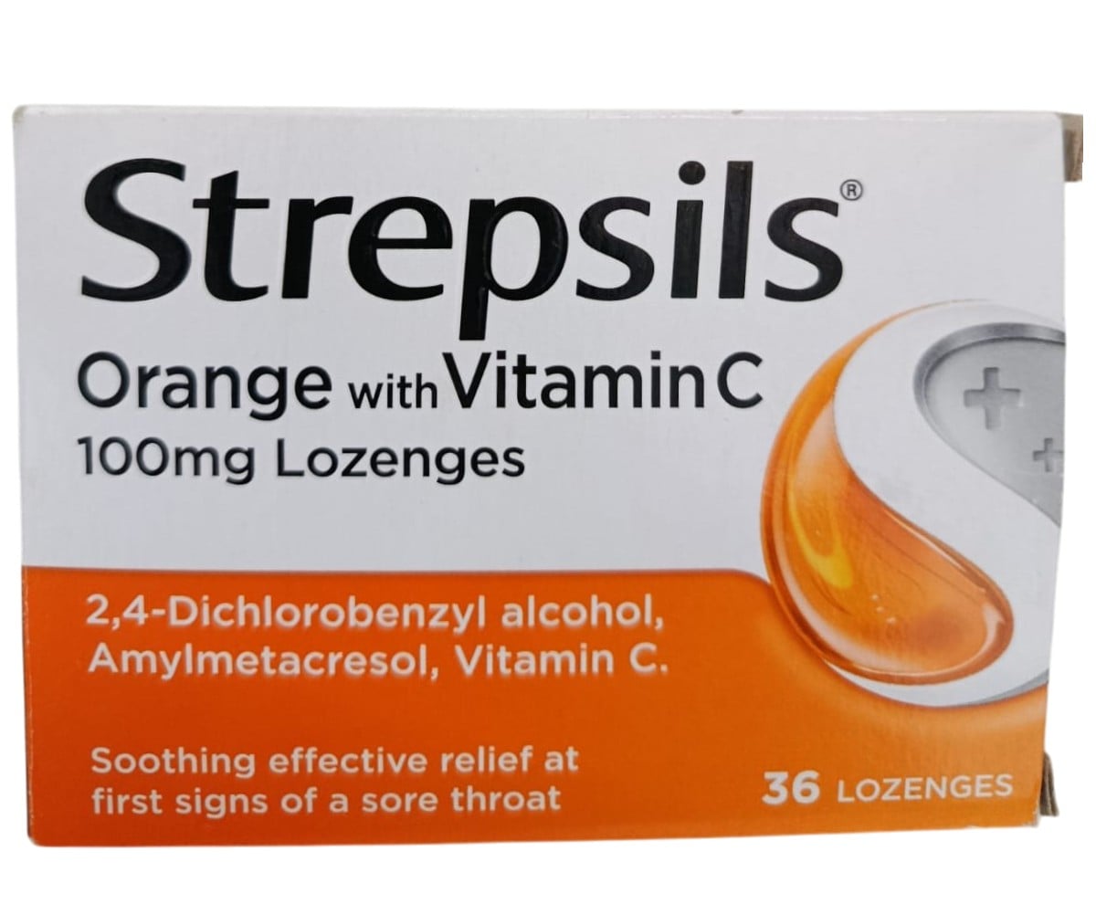 STREPSILS ORANGE WITH VIT C LOZENGES 36S