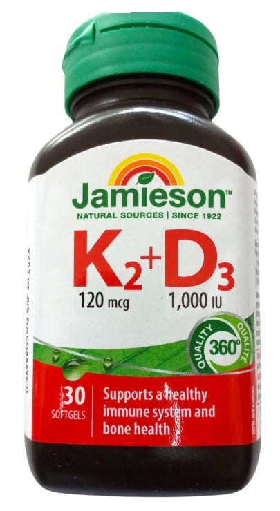 JAMIESON K2+D3 SOFTGELS 30'S