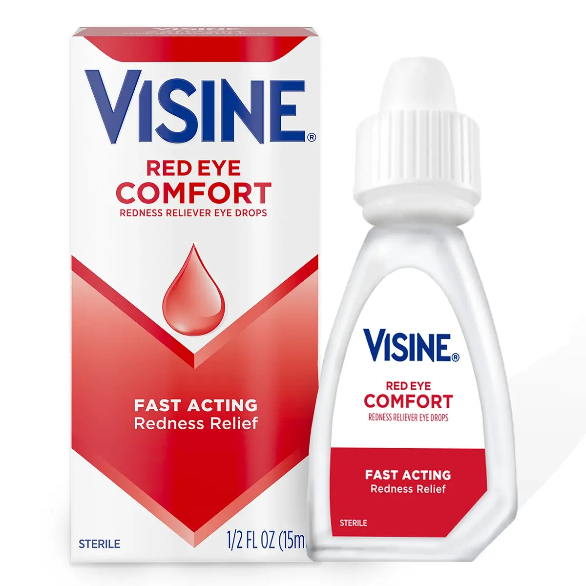 VISINE RED EYE COMFORT REDNESS RELIEVER EYE DROPS 15ML