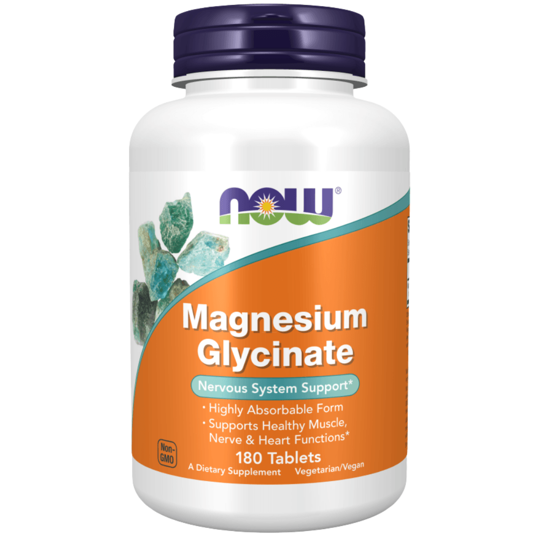 NOW MAGNESIUM GLYCINATE 180 TABLETS