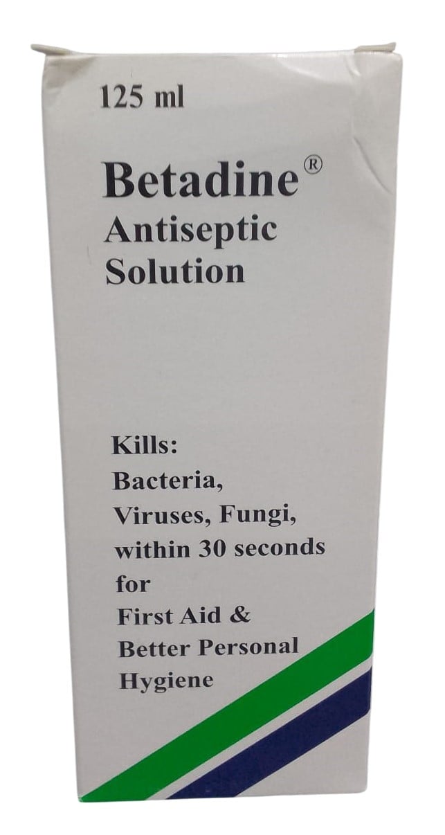 BETADINE ANTISEPTIC SOLUTION, 125ML