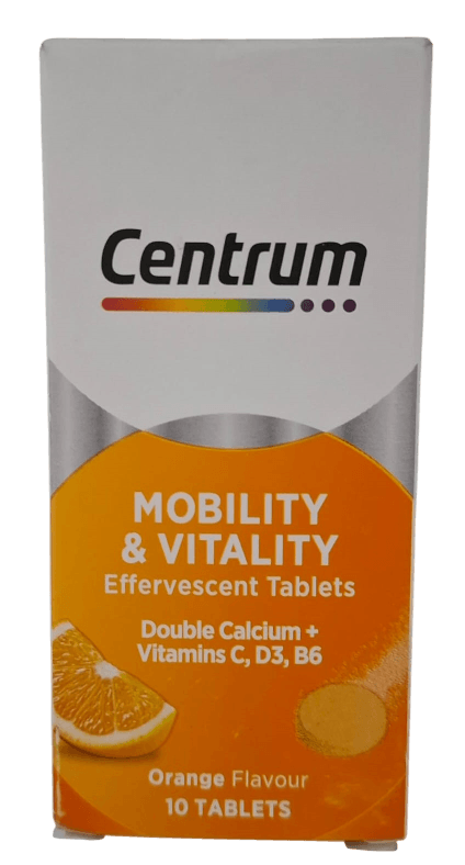 CENTRUM MOBILITY & VITALITY EFFERVESCENCE ORANGE/LEMON/MANGO 10'S