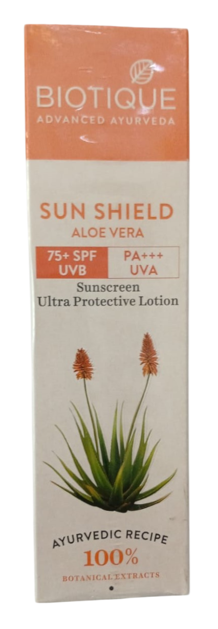 BIOTIQUE SUN SHIELD ALOE VERA SPF 75 190ML