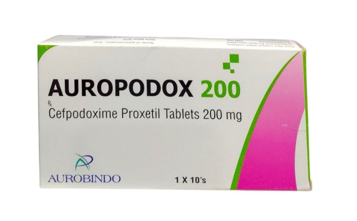 AUROPODOX (CEFPODOXIME) 200MG CAPSULES 10'S