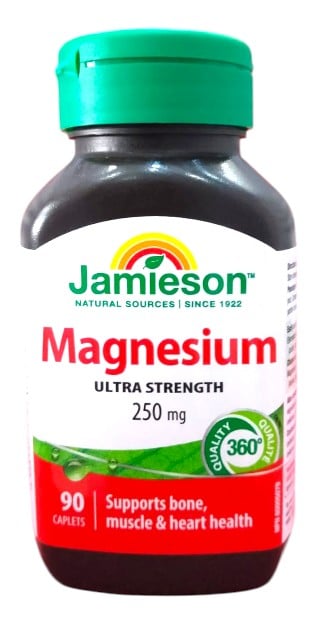 JAMIESON MAGNESIUM CAPLETS 250MG, 90 COUNT