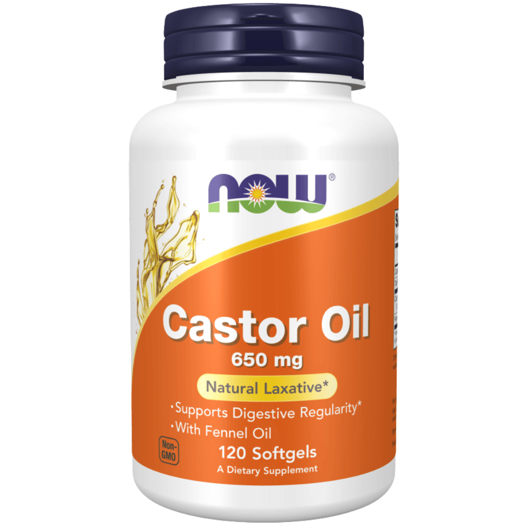 NOW CASTOR OIL 650MG SOFTGELS 120'S