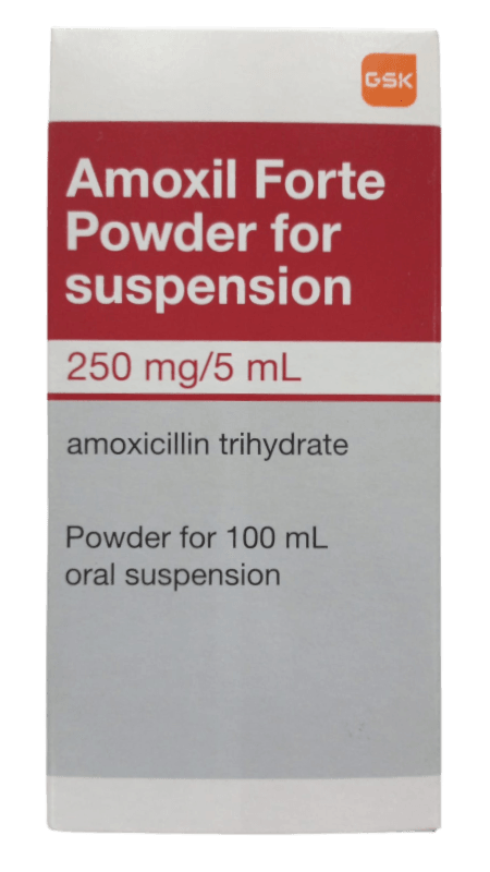AMOXIL FORTE  250MG/5ML POWDER FOR SUSPENSION 100ML