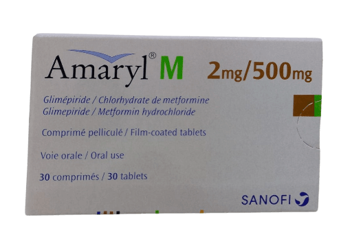 AMARYL M 2MG/500MG TABLETS 30'S