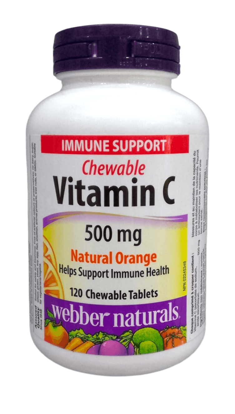 WEBBER NATURALS VITAMIN C 500MG CHEWABLE TABS 120'S