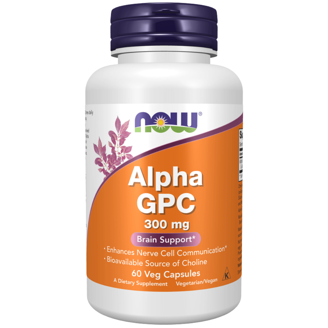 NOW ALPHA GPC 300MG (L-alpha-glycerylphosphorylcholine) VEG CAPSULES 60'S