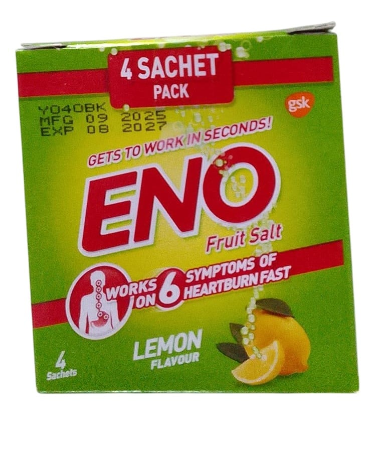 ENO FRUIT SALT LEMON FLAVOUR 4 SACHET PACK