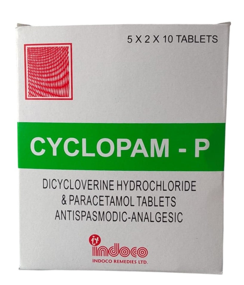CYCLOPAM TABLETS (DICYCLOMIN/PARACETAMOL) 20'S