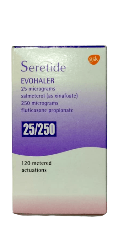 SERETIDE EVOHALER Purple, 120 Actuations 25/250
