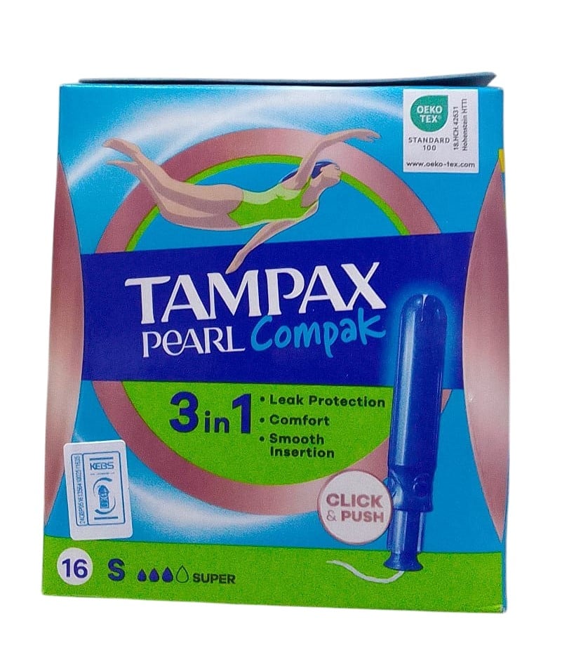 TAMPAX COMPAK PEARL SUPER 16'S