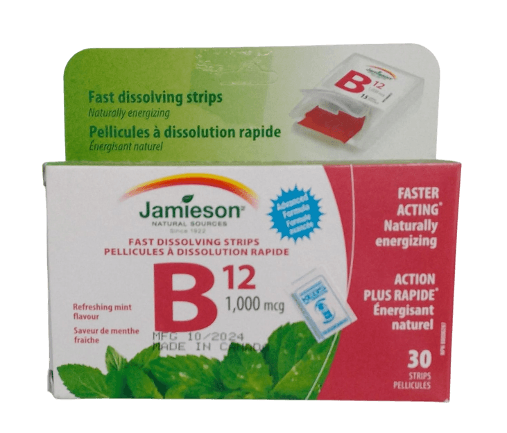 JAMIESON B12 1000MCG STRIPS 30'S