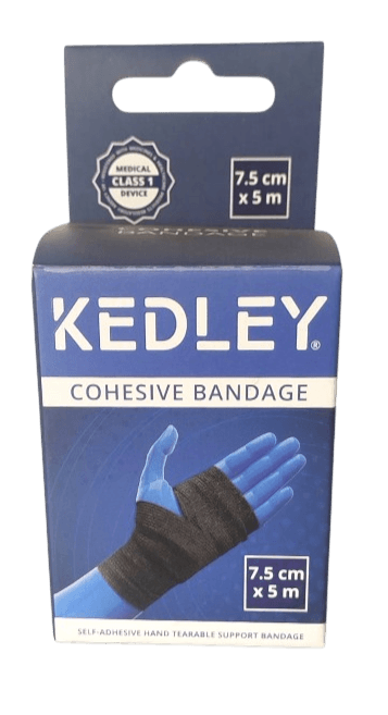 KEDLEY COHESIVE BANDAGE BLACK 7.5CM * 5METERS