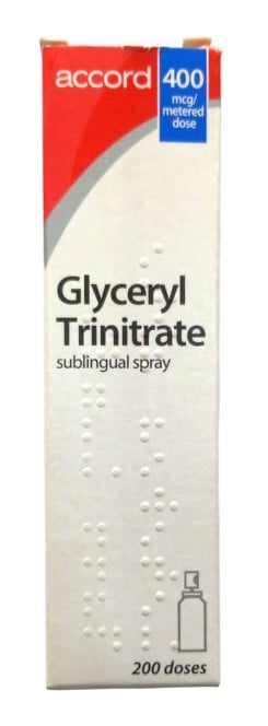 GLYCERYL TRINITRATE 500mcg tabs( GTN)
