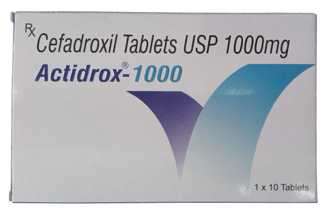 ACTIDROX(CEFADROXIL) 1000MG 10'S.