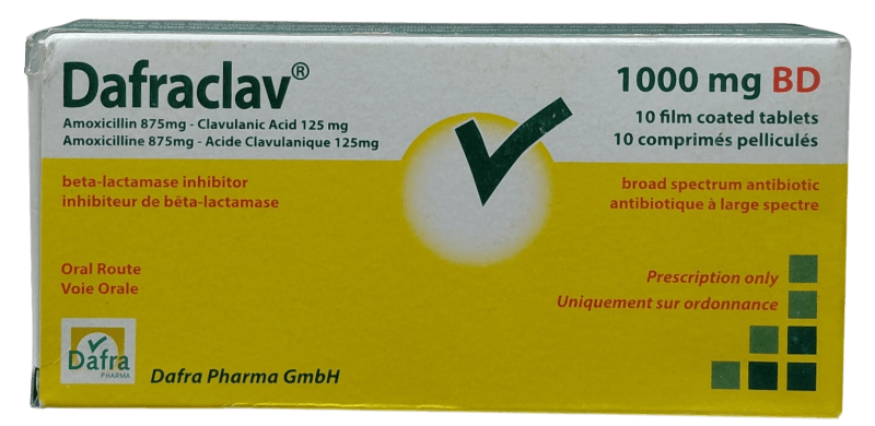 DAFRACLAV 1G TABS
