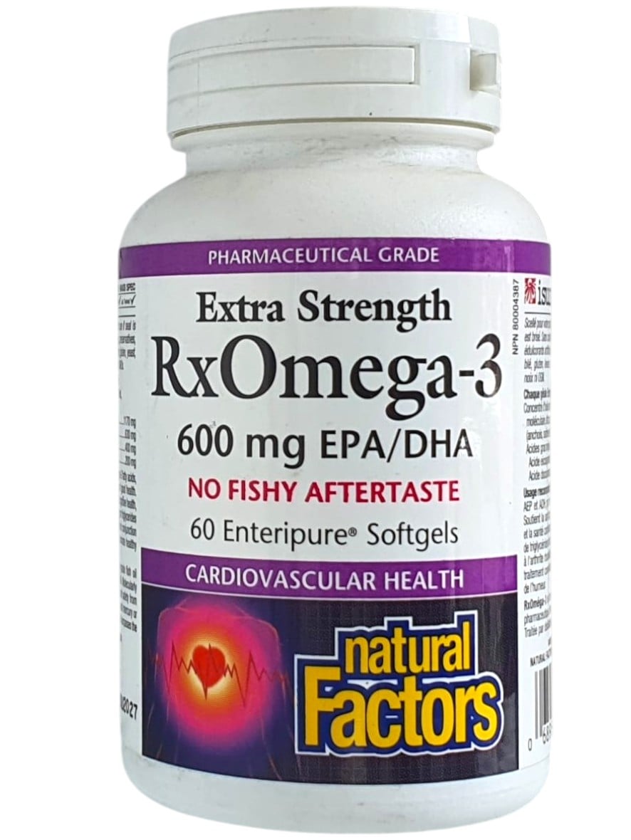 NATURAL FACTORS RX OMEGA-3 600MG EXTRA STRENGTH 60S