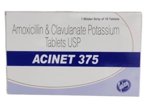 ACINET 375MG TABS 10'S