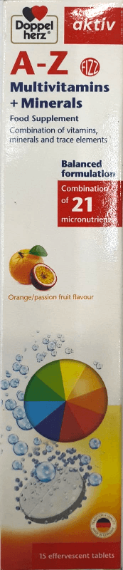 DOPPEL HERZ AKTIZ A-Z EFFERVESCENT TABLETS 15'S