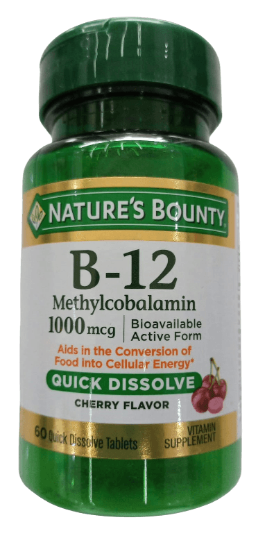 NATURES BOUNTY B12 1000mcg QUICK DISSOLVE TAB 60's