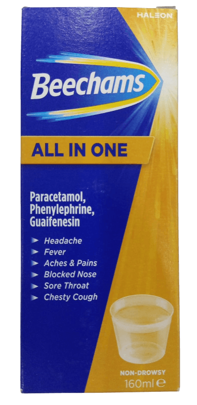 BEECHAMS ALL IN ONE SYRUP 160ML