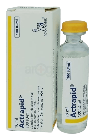 ACTRAPID 100IU/ML HUMAN INSULIN VIAL 10ML
