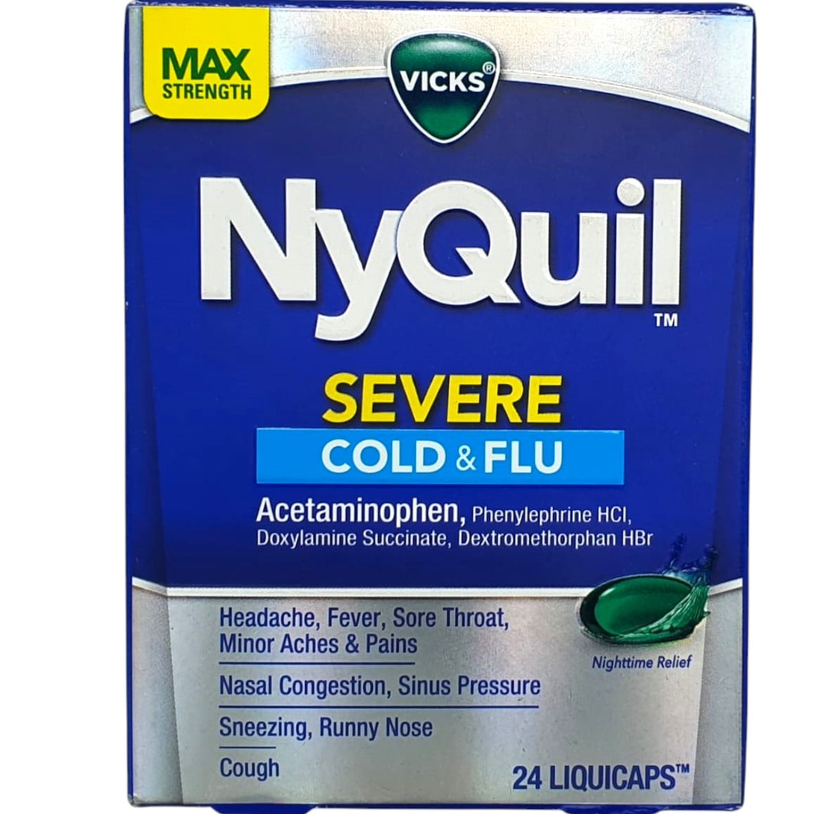 VICKS NYQUIL COLD AND FLU LIQUICAPS 24'S