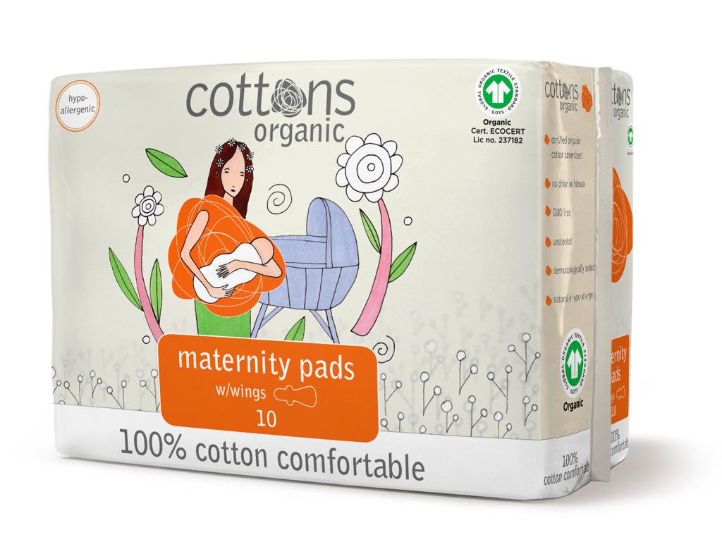 COTTONS ORGANIC MATERNITY PADS 10