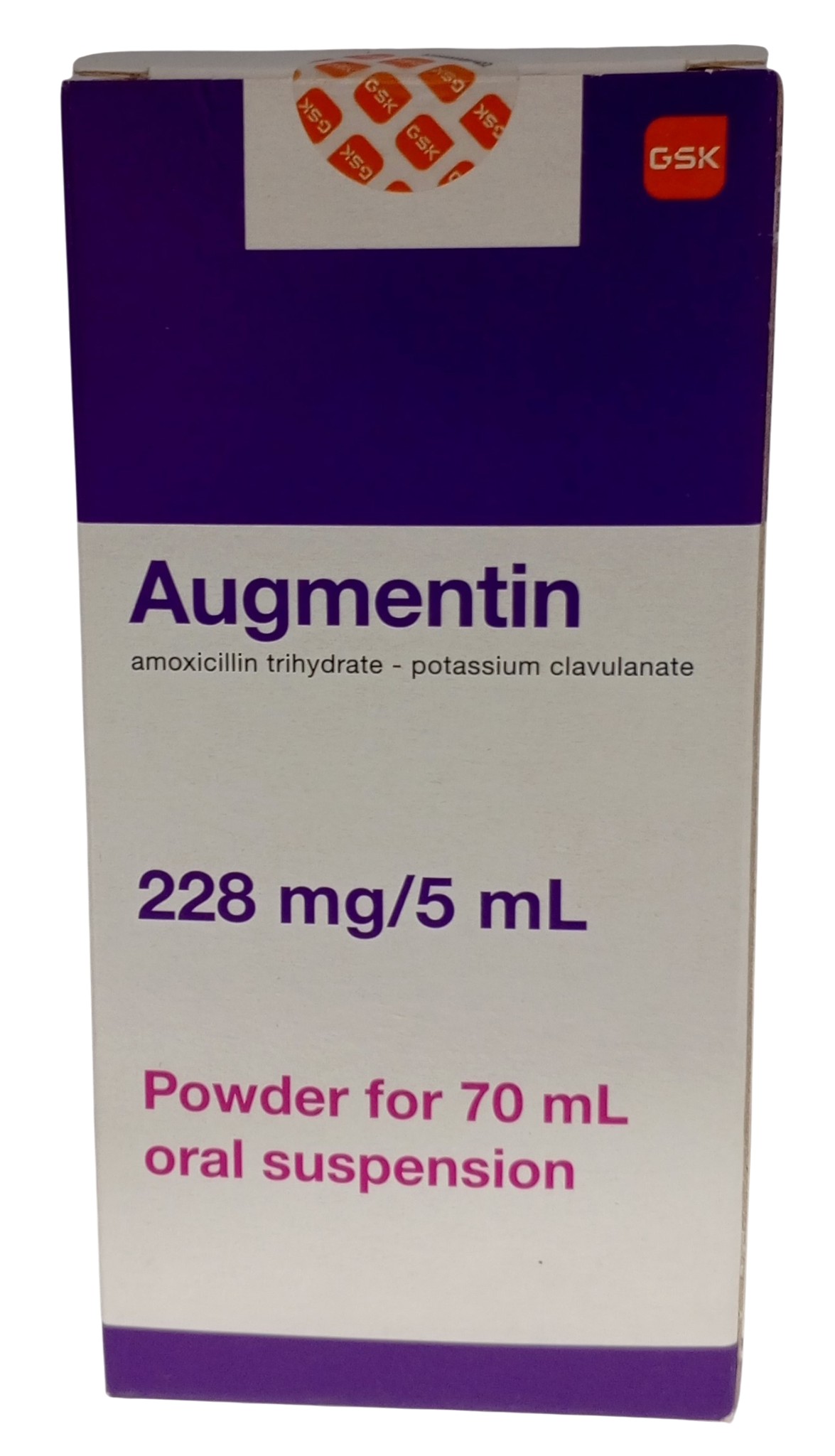 AUGMENTIN 228MG/5ML POWDER FOR SUSPENSION 70ML