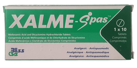 XALME SPAS (MEFENAMIC/DICYCLOMIN) TABS
