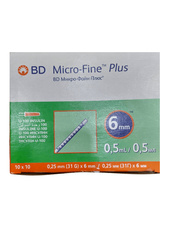 BD MICROFINE INSULIN NEEDLES  0.5ML 100'S