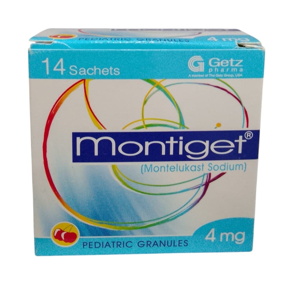 Getz Pharma Montiget Montelukast Sodium Tablets 4mg, 14 Count